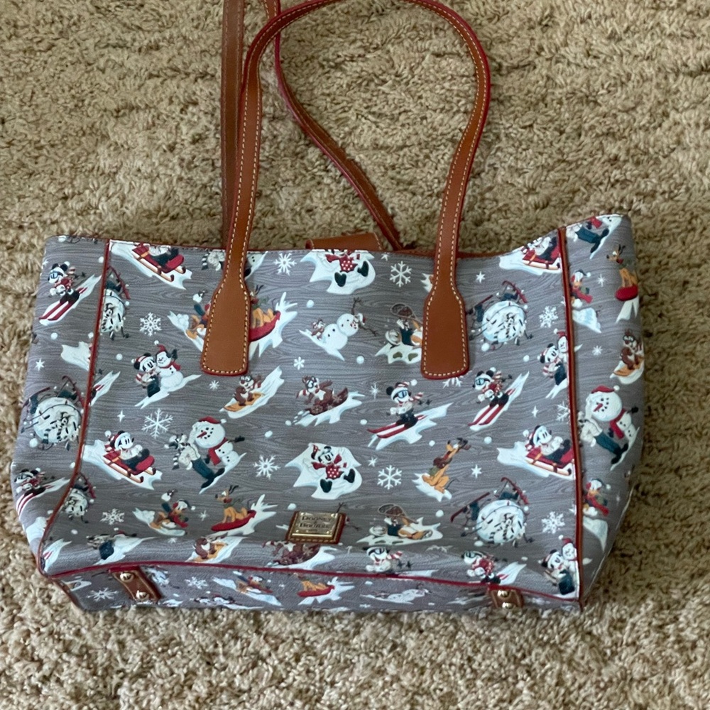 Disney Dooney & Bourke Festive Gray and Tan Tote Bag